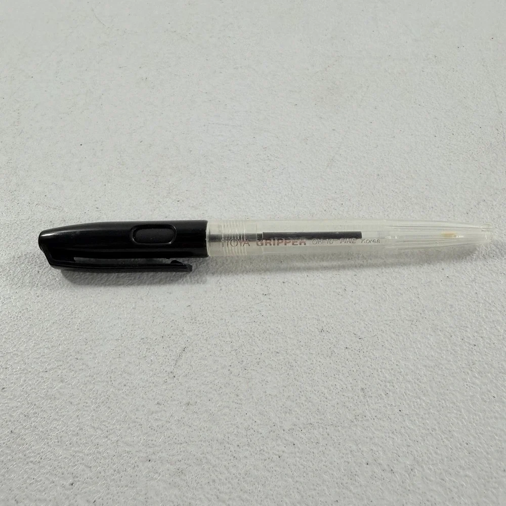 Vintage ITOYA Ballpoint Pen - Black Gripper Ball Pen OH-10‎ Fine